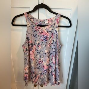 Sleeveless Floral Blouse